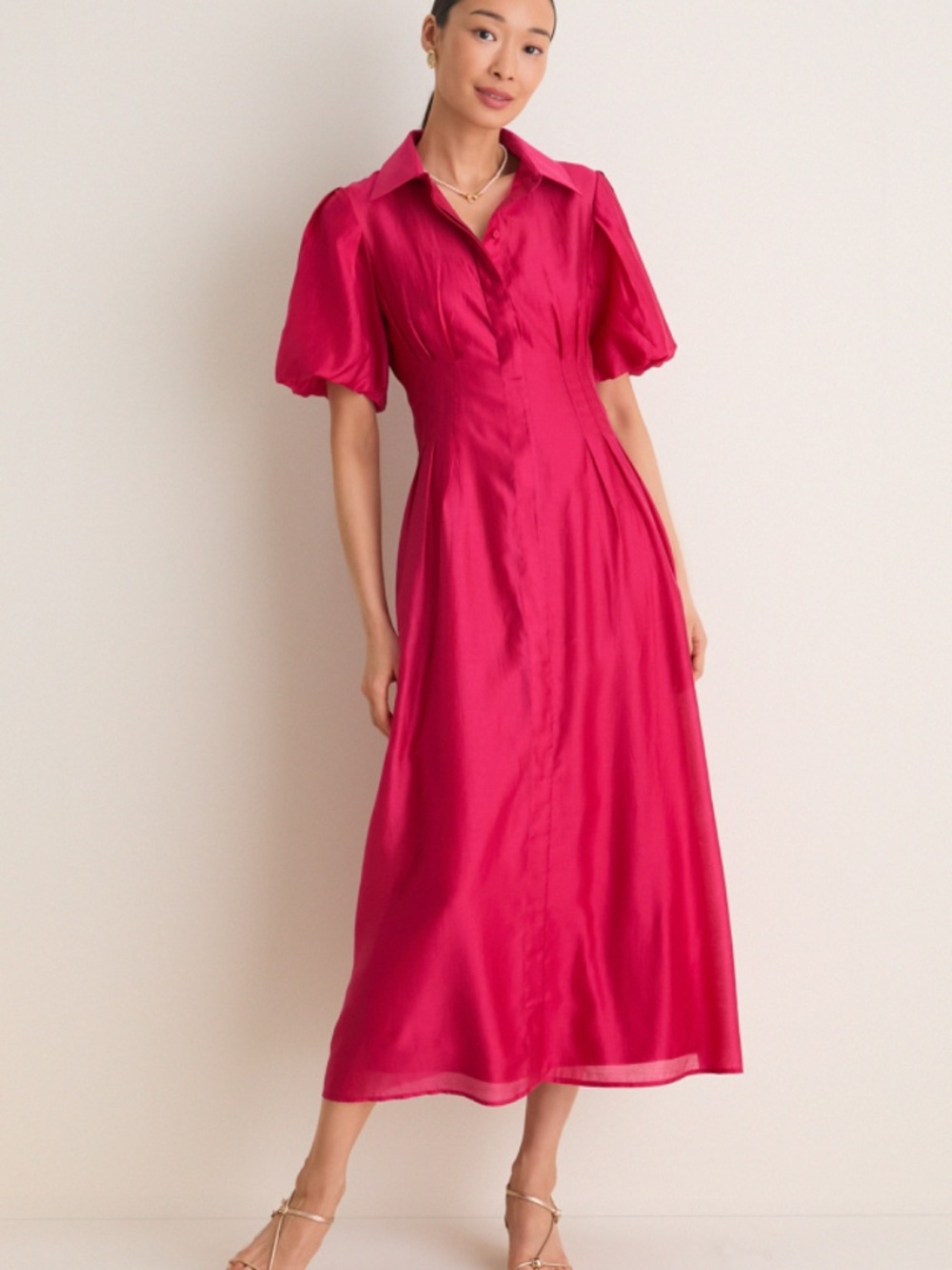 Tuckernuck Raspberry Organza Delaney Dress NWOT size XS